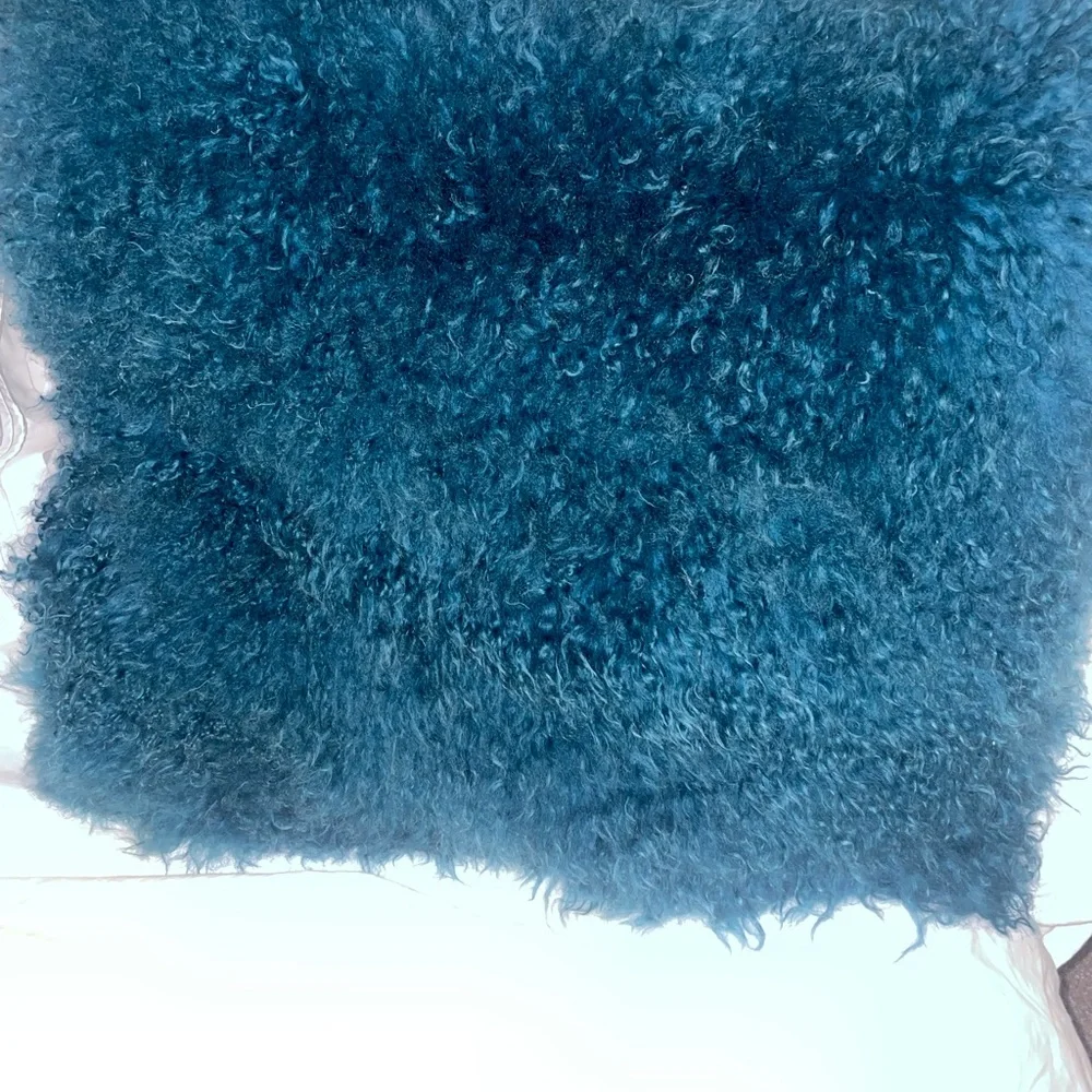 Calypso Saint Barths Fur Pillow Teal